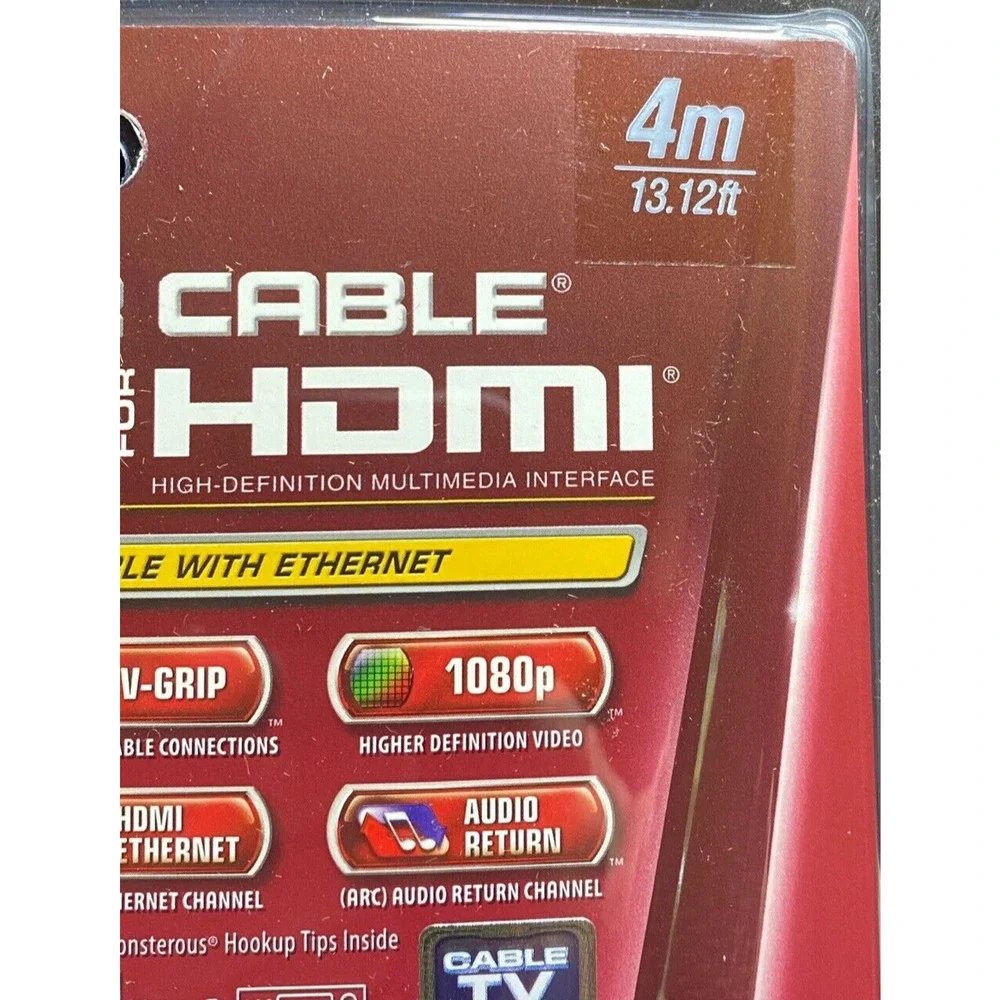Monster HDMI Cable 700hd 4m Gray 13ft Video & Audio New In Package HD TV